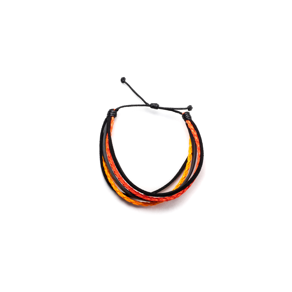 CrisFeather Virgil bratara piele unisex negru-corai reglabila