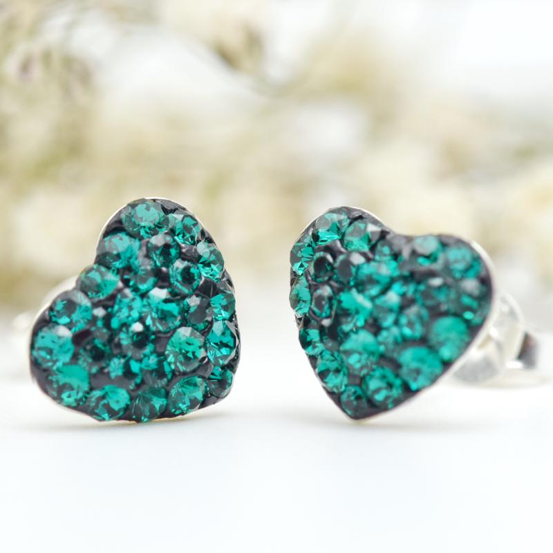 Margeluta.dincristal Set Libelula Tinkerbell argint emerald