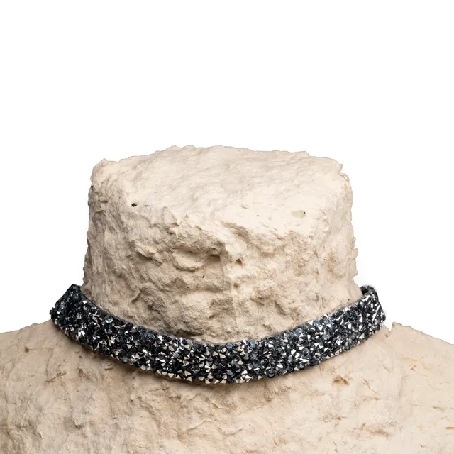 CrisFeather Sparkle Daylight choker argintiu strasuri