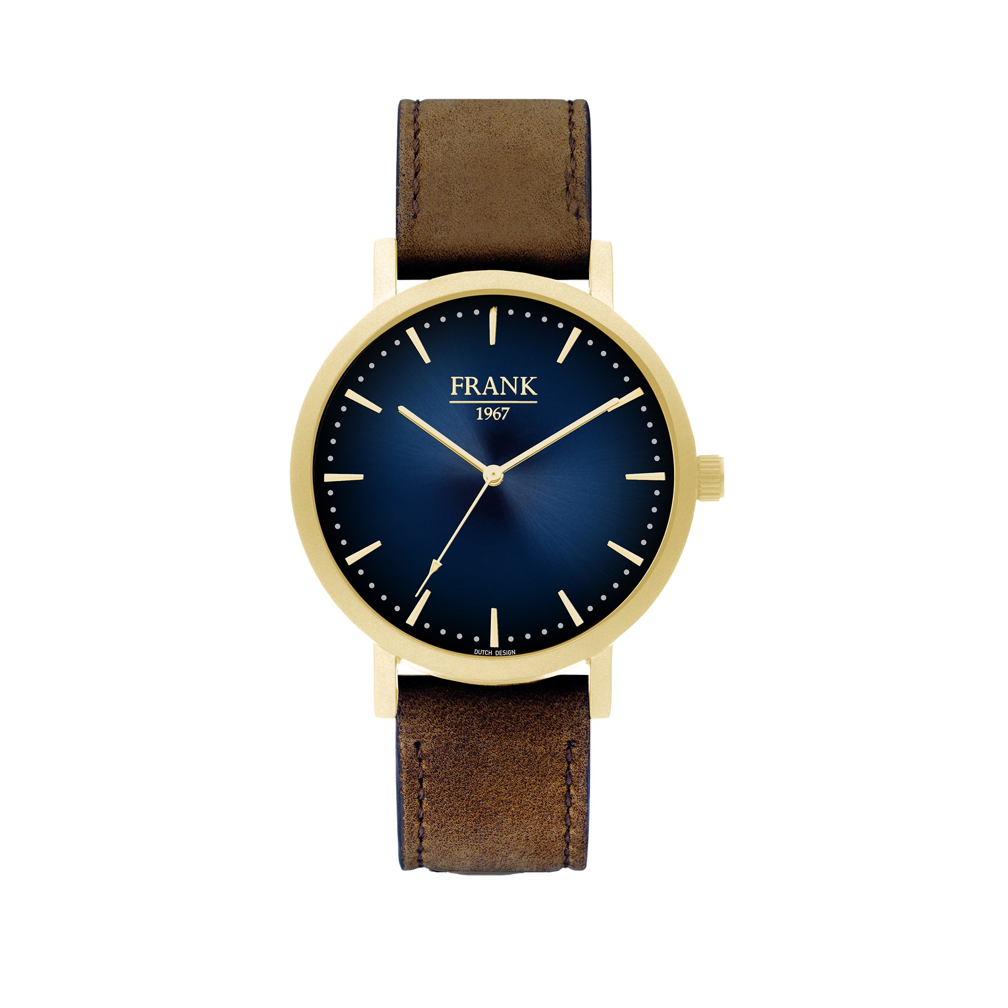 Frank 1967 Leather Watch ceas barbati negru piele