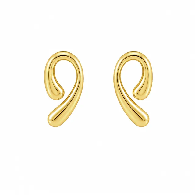 Rafini Golden Drop cercei placati aur 18K