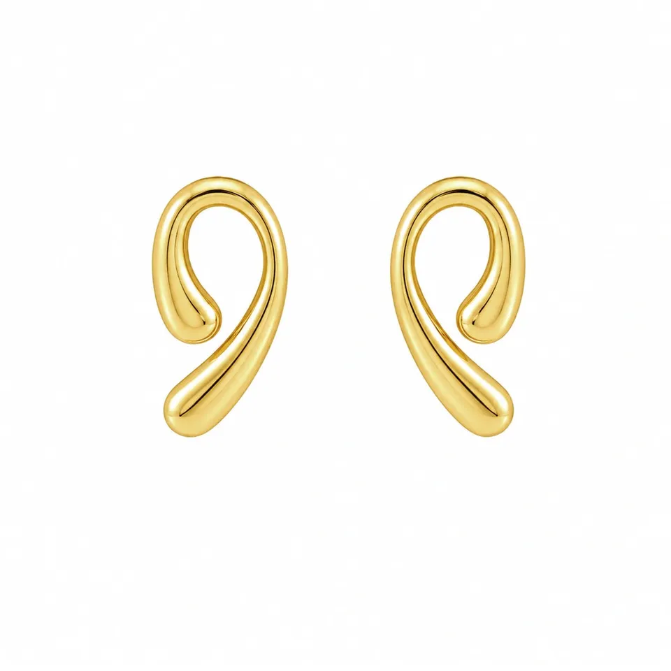Rafini Golden Drop cercei placati aur 18K
