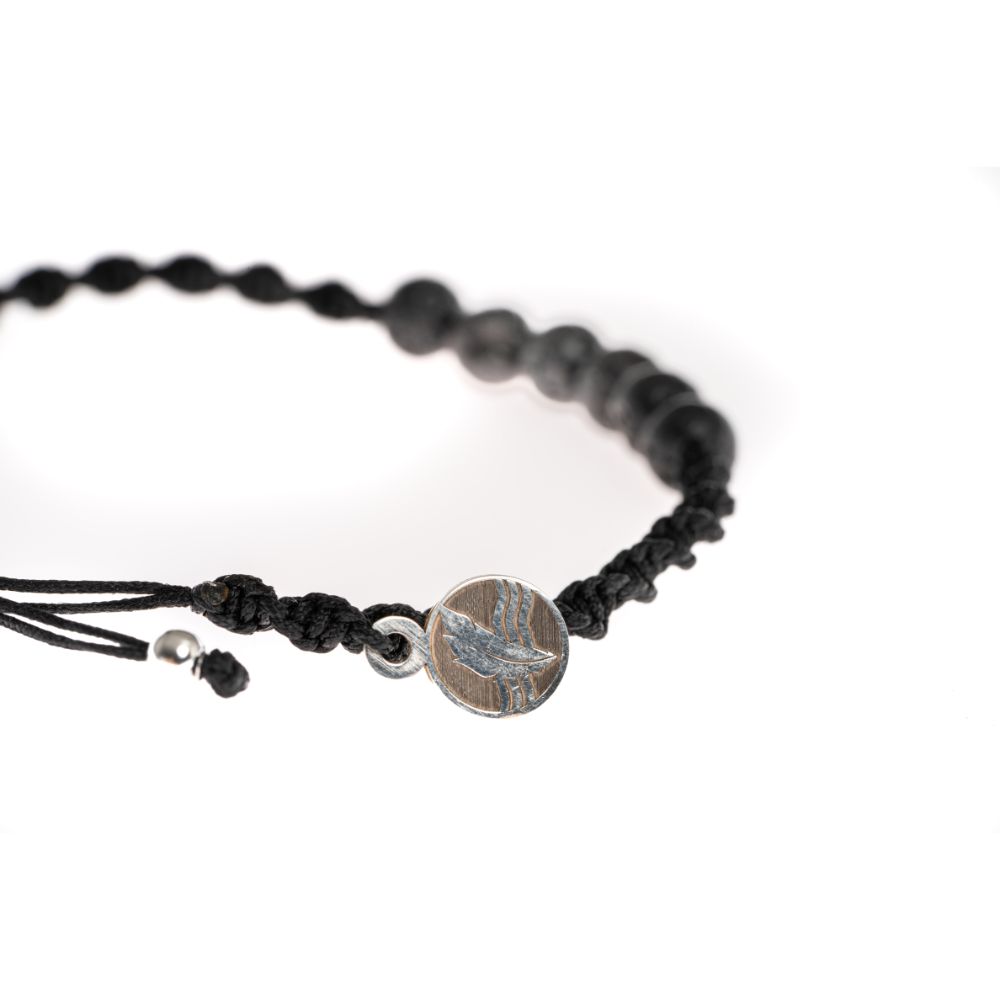 CrisFeather Black Lava brățară lavă neagră unisex