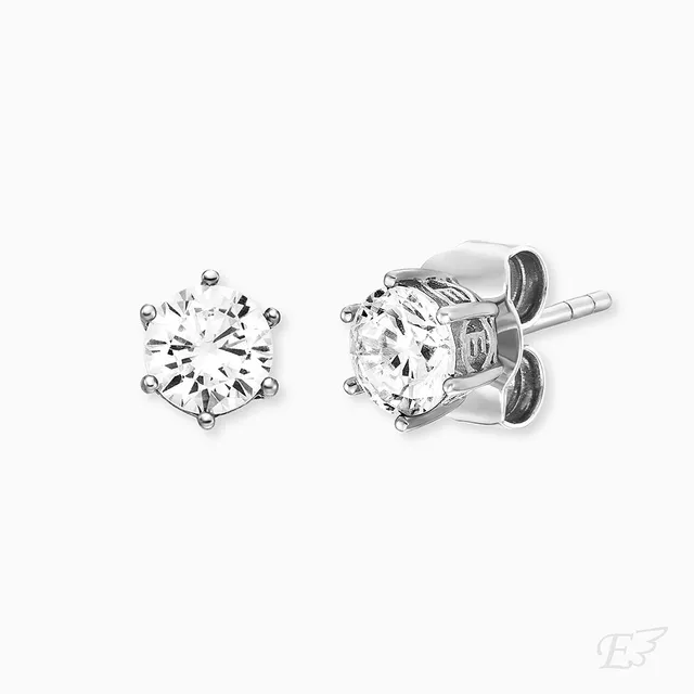 Engelsrufer Shiny cercei argint 925 zirconia 5 mm