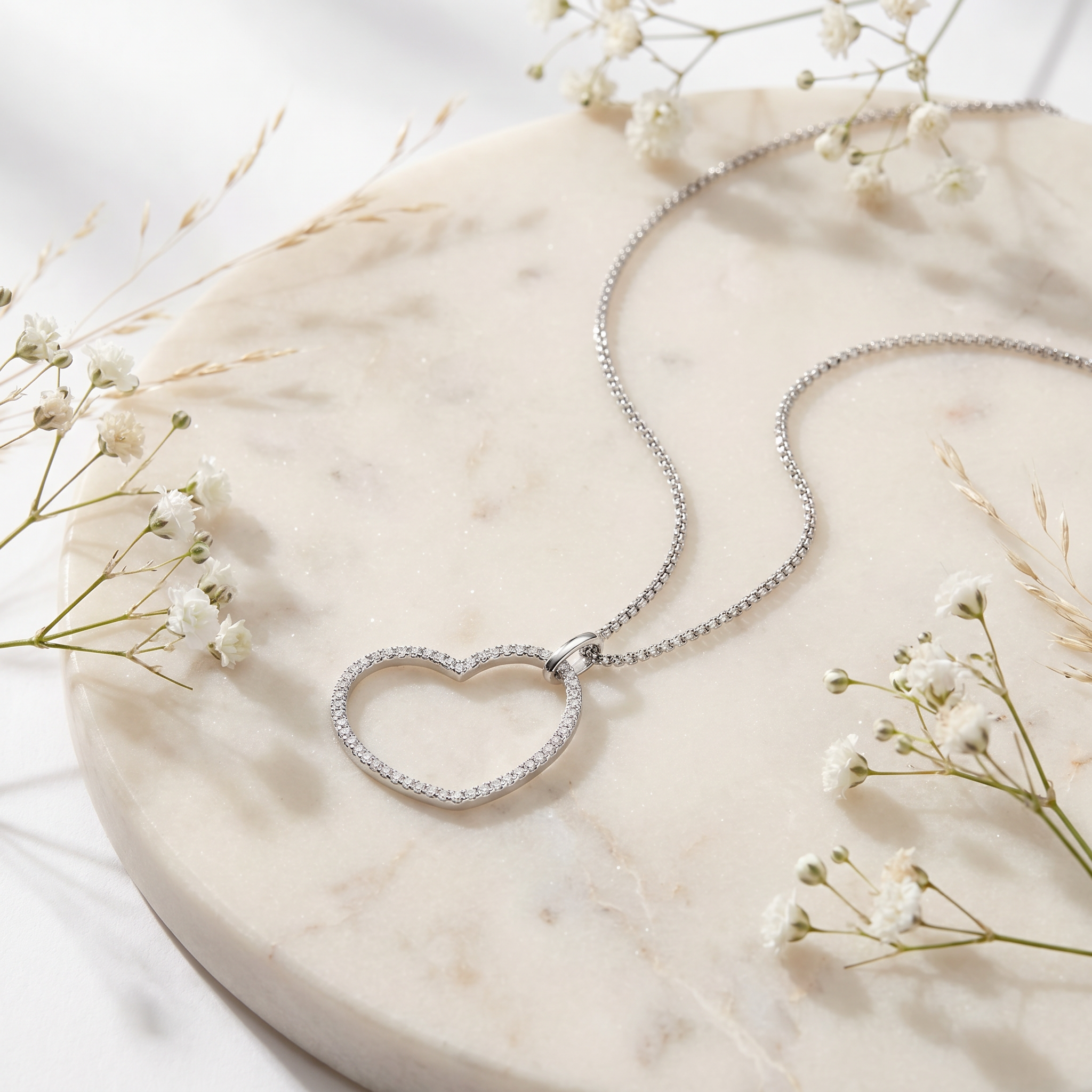 Engelsrufer With Love colier argint inimă zirconia albă