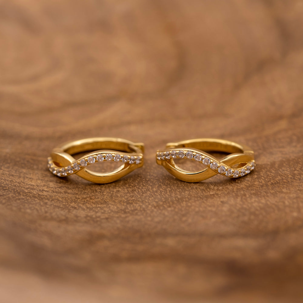 Engelsrufer Paradise Creole cercei aurii zirconia