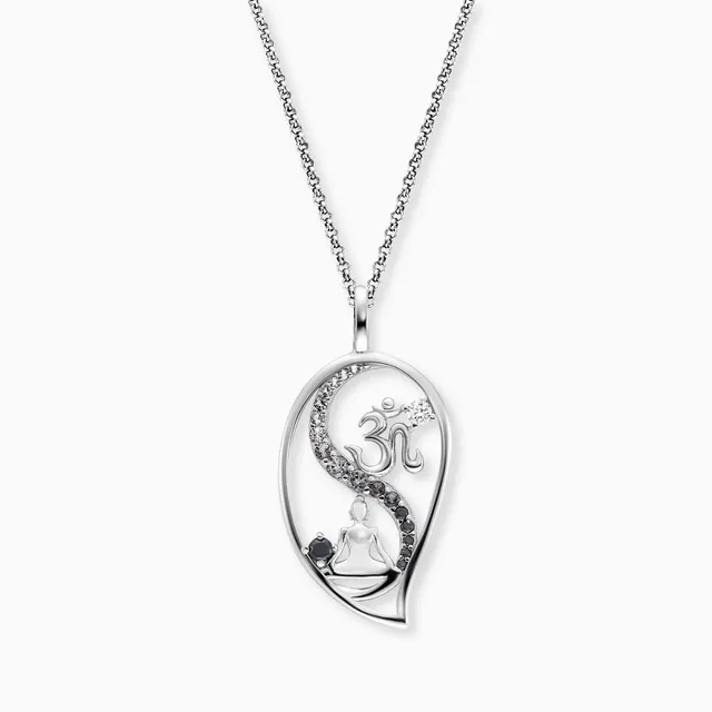 Engelsrufer Yin Yang colier argint picătură zirconia