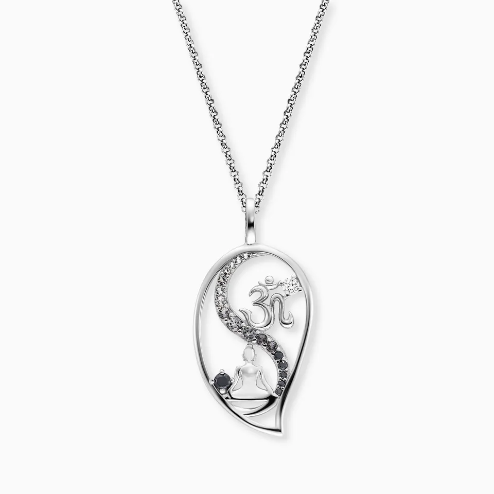 Engelsrufer Yin Yang colier argint picătură zirconia