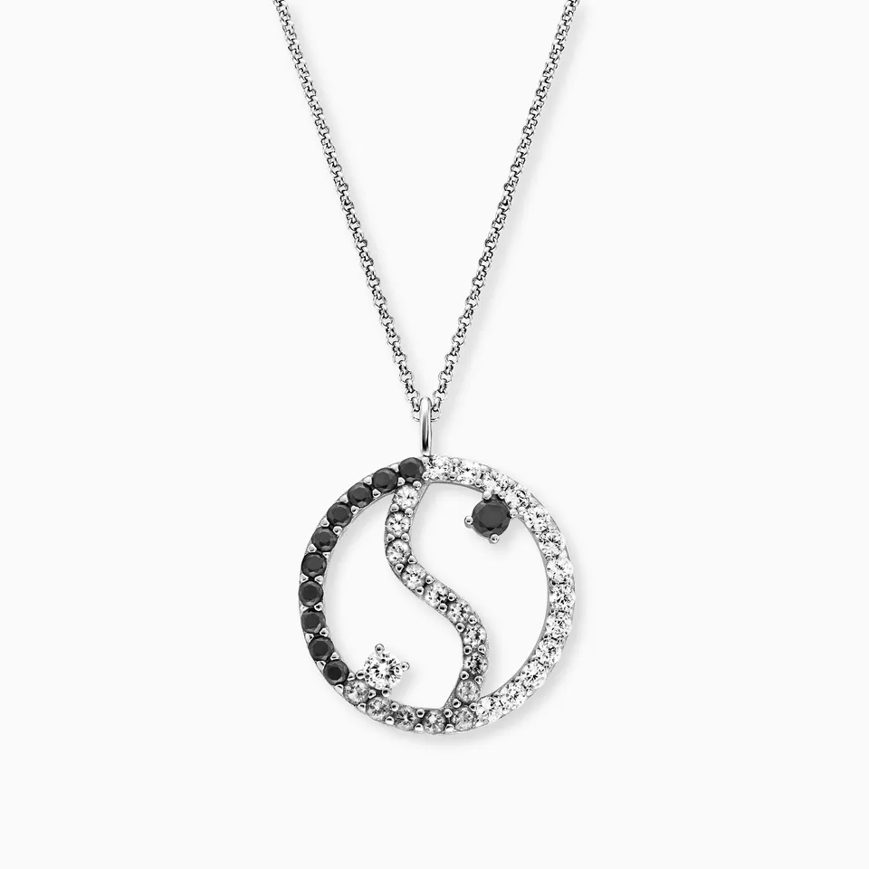 Engelsrufer Yin Yang colier argint multicolor zirconia