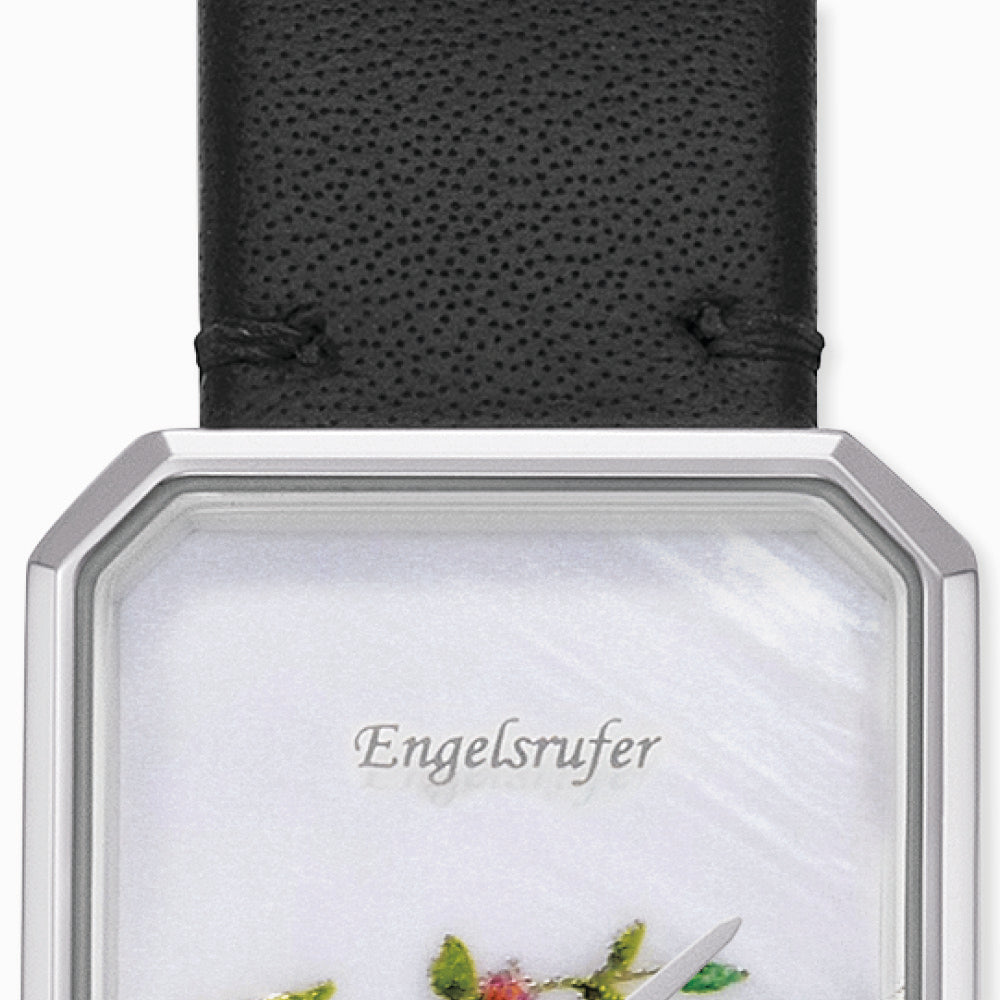 Engelsrufer Romantic Garden Blume ceas damă piele neagră