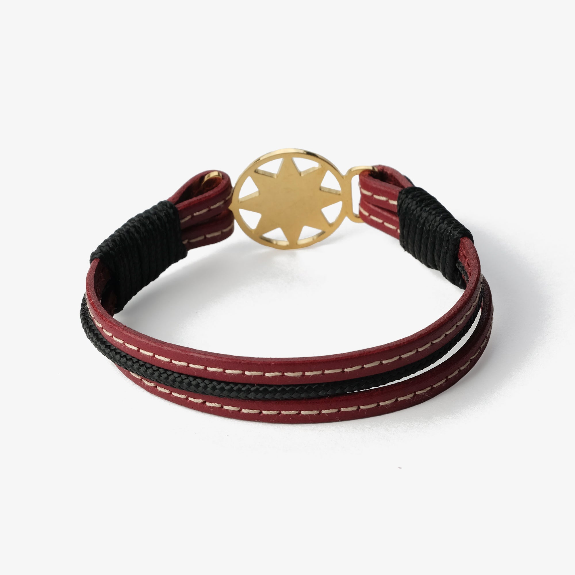 Old Skipper Crimson Vine brățară piele vișinie