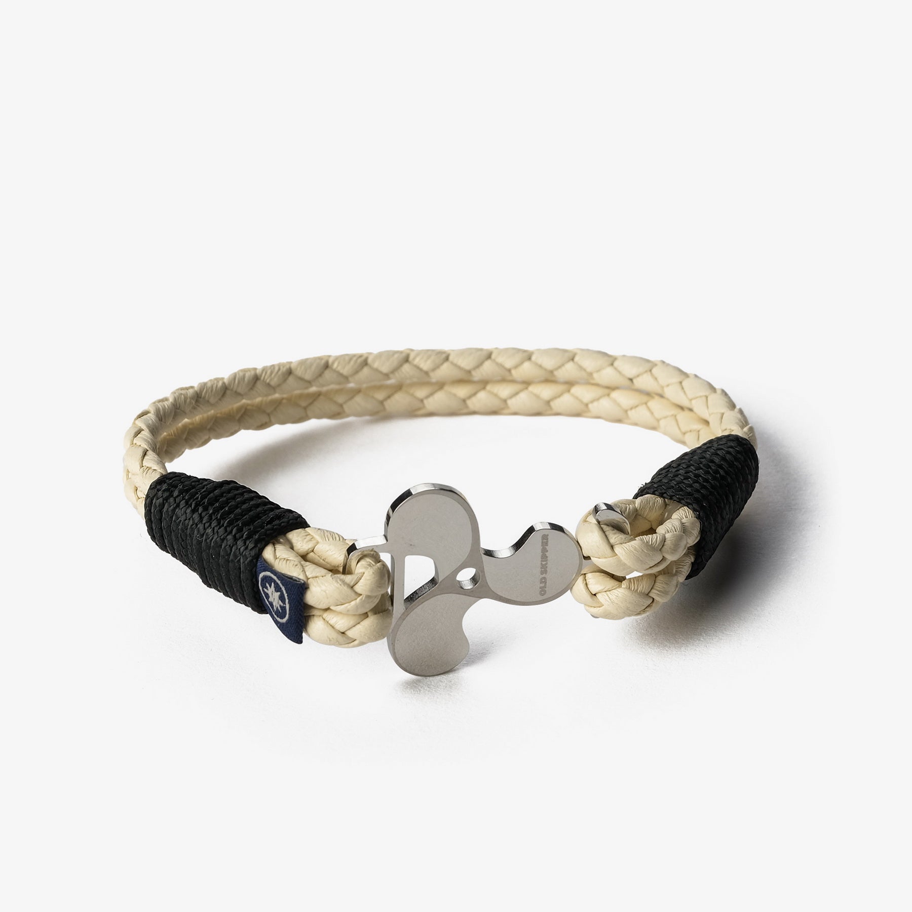 Old Skipper Sea Spray brățară piele împletită ancoră 18cm