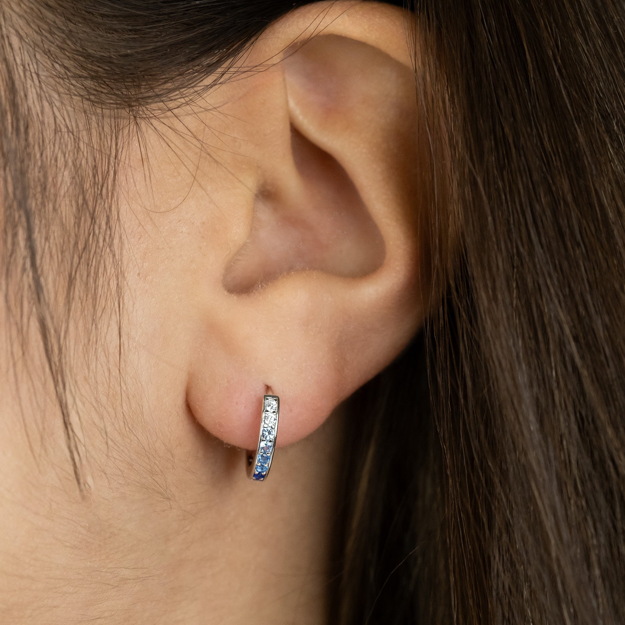 Engelsrufer Ocean cercei rotunzi argint zirconia 13 mm