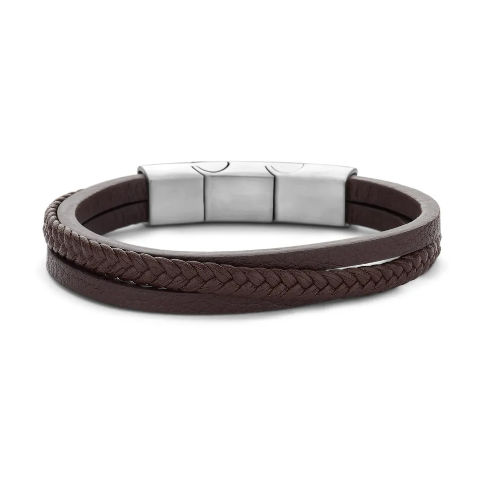 Frank 1967 Junior bratara piele neagra 3 snururi