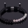 Dualstax Lava Silver 6 brățară lavă rodiu 6mm