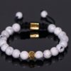 Dualstax Gold Howlite bratara howlit aur 14ct reglabila