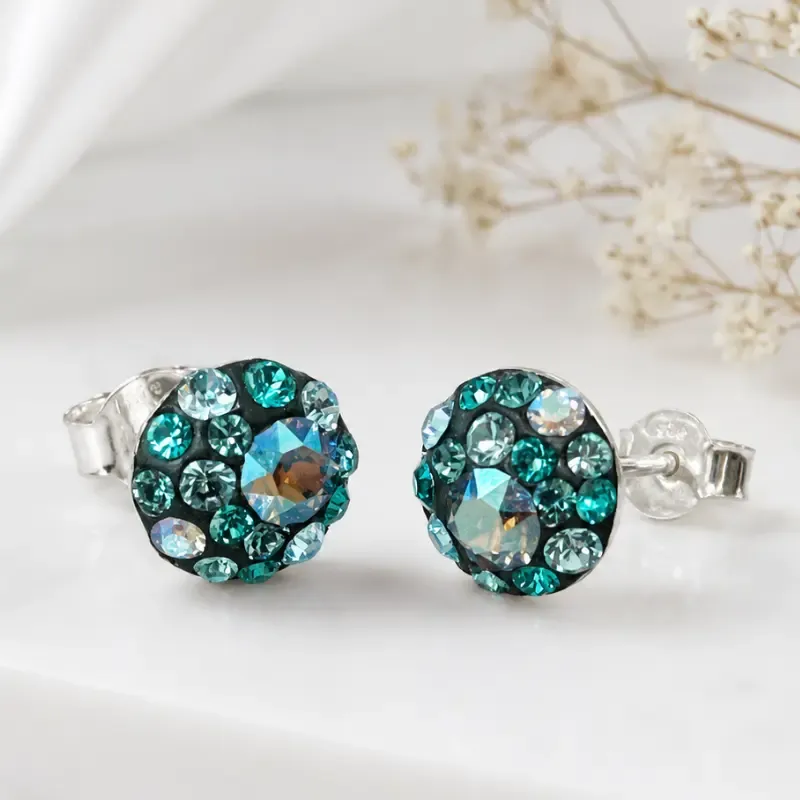 Margeluta.dincristal Mini Chaton Ball Laguna cercei argint 925