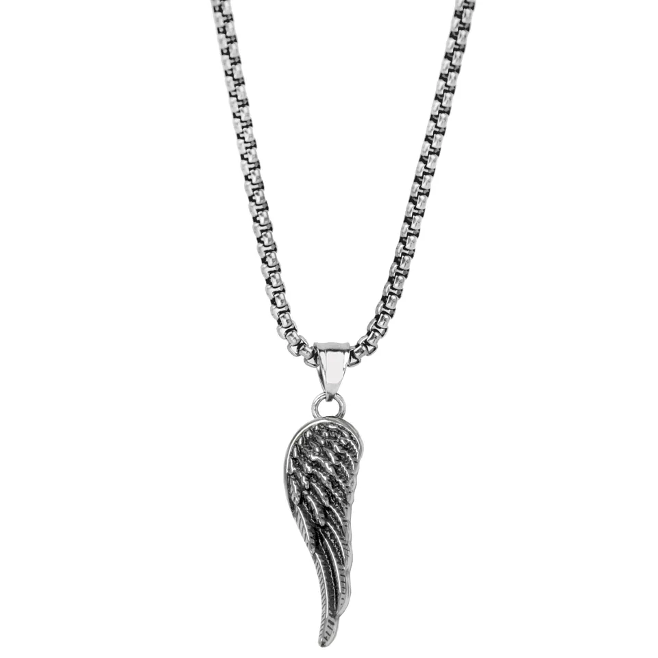 Frank 1967 Wing Pendant colier otel cu aripa