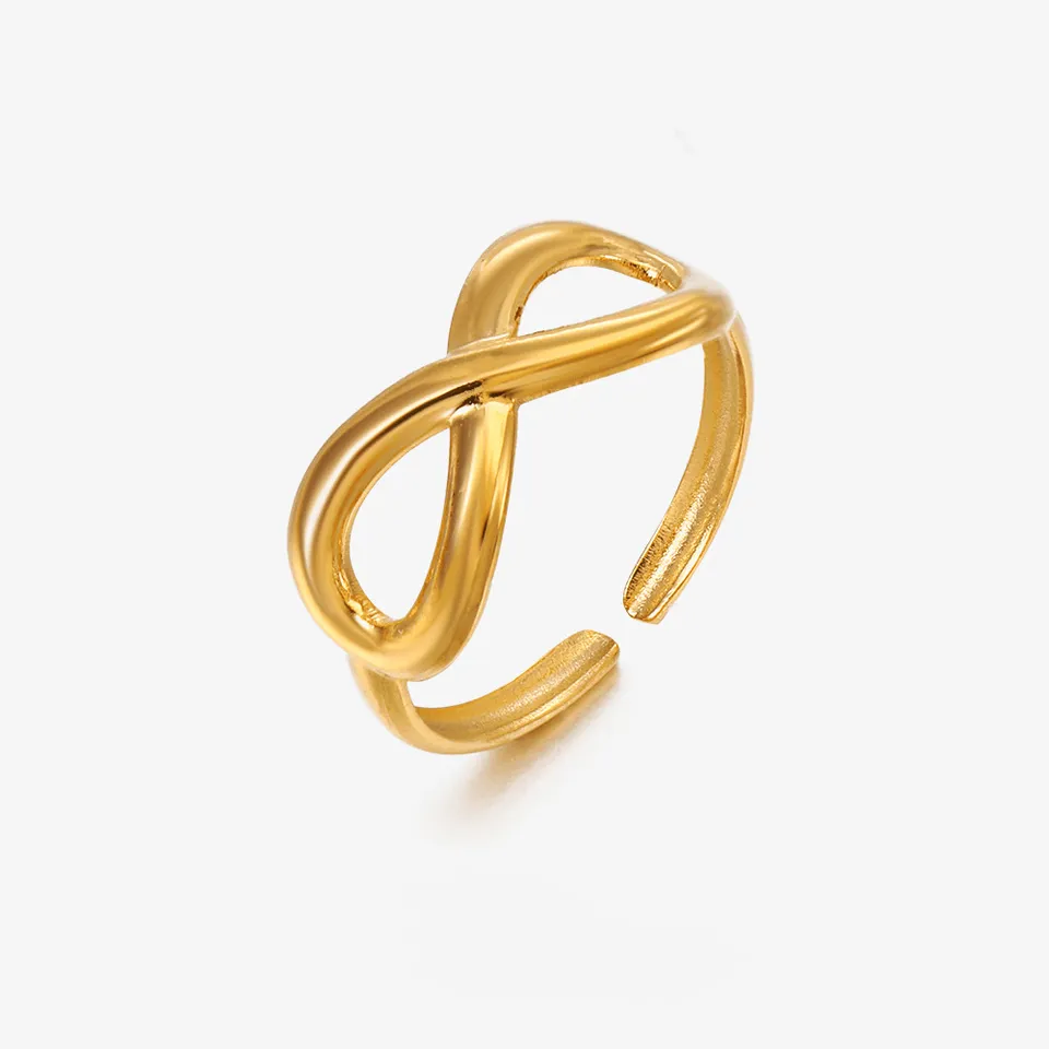 Rafini Infinity Glow inel infinit placat aur