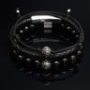 dualstax Black set bratari barbati onix piele snur 3 piese
