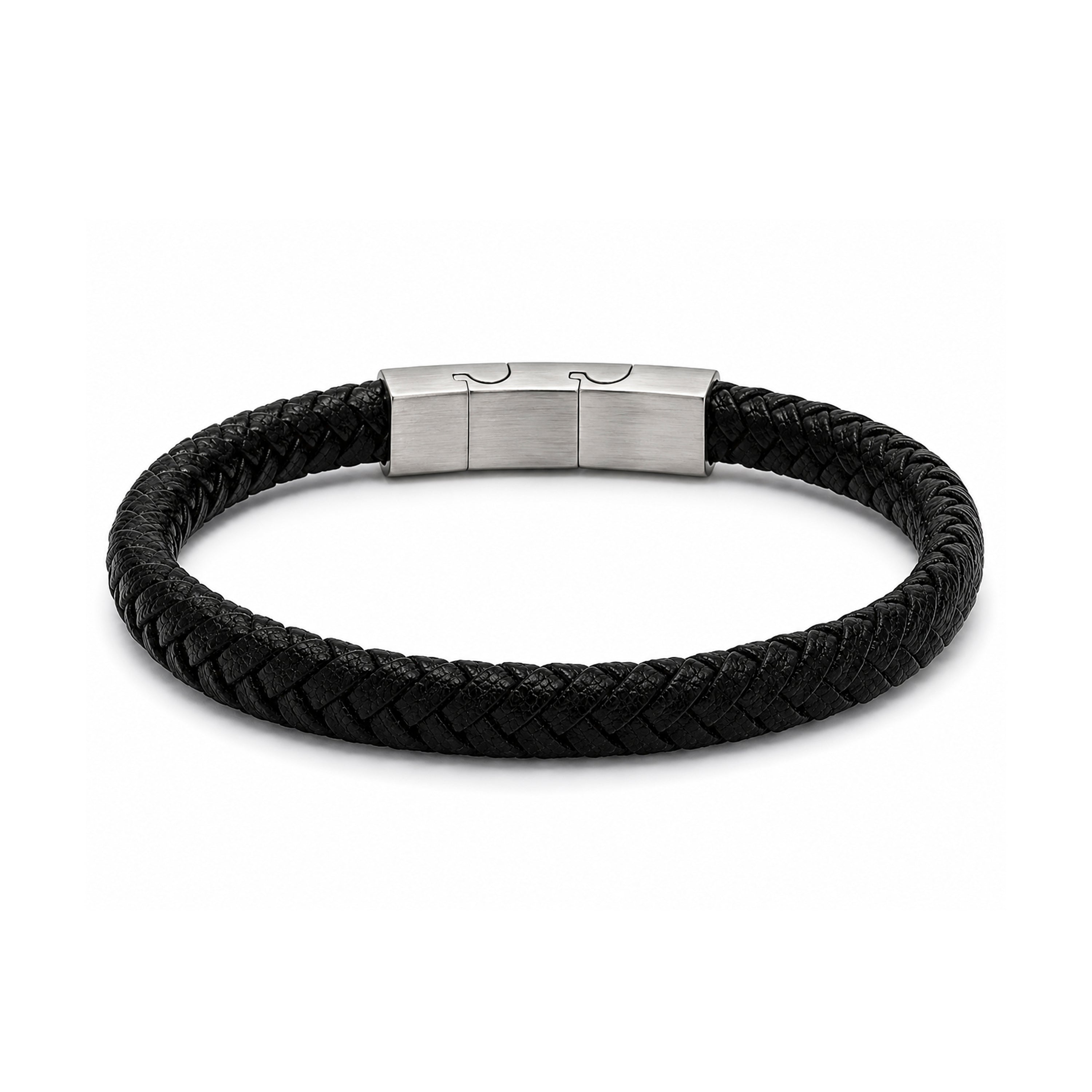 Frank 1967 Two-Tone bratara piele impletita negru-albastru