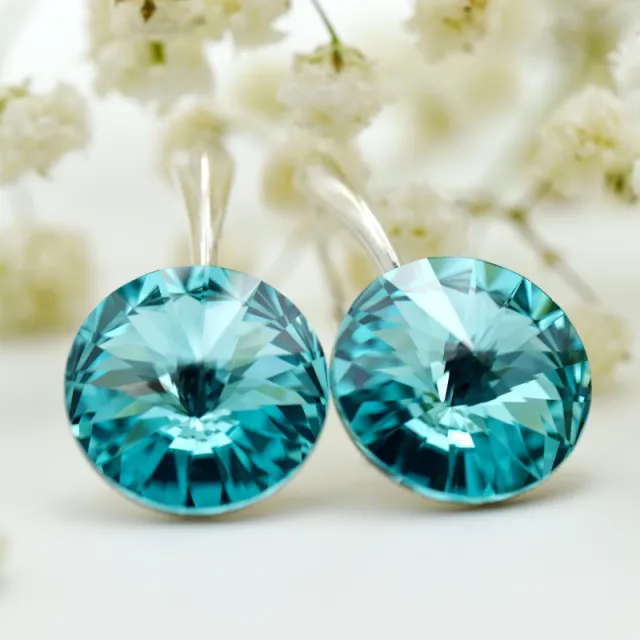 Margeluta.dincristal Rivoli cercei cu cleste argint 925 14 mm
