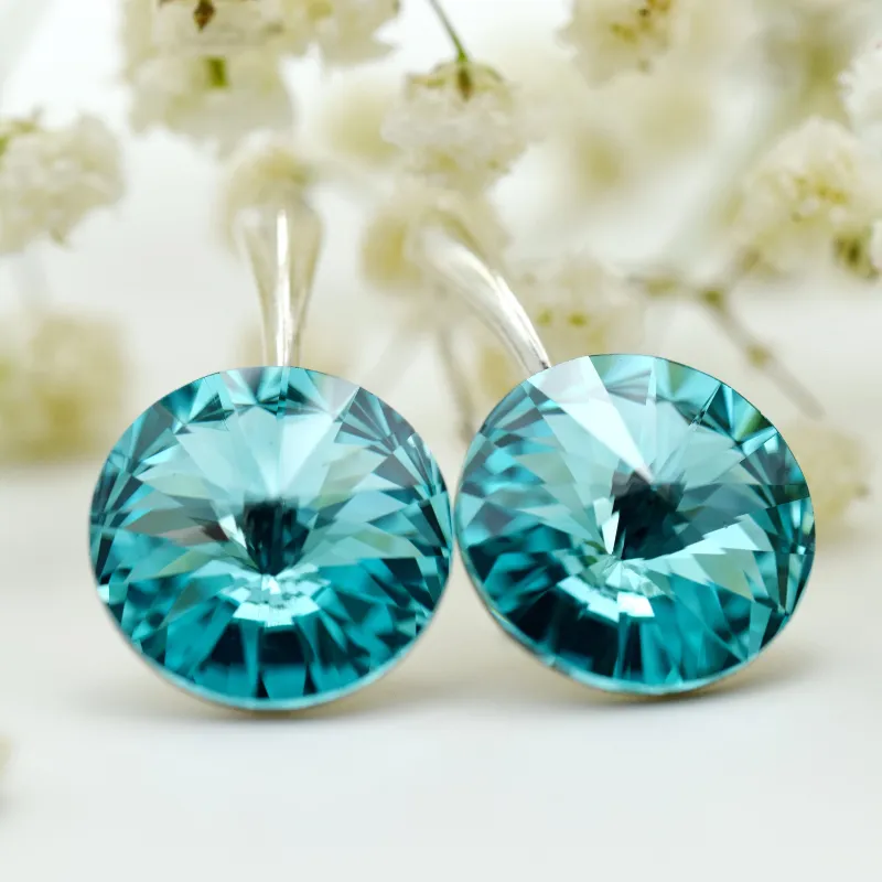 Margeluta.dincristal Rivoli cercei cu cleste argint 925 14 mm