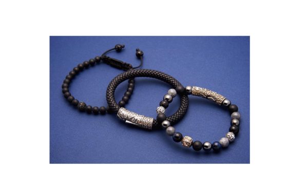 Dualstax Black Onix bratara onix mat 6mm reglabila