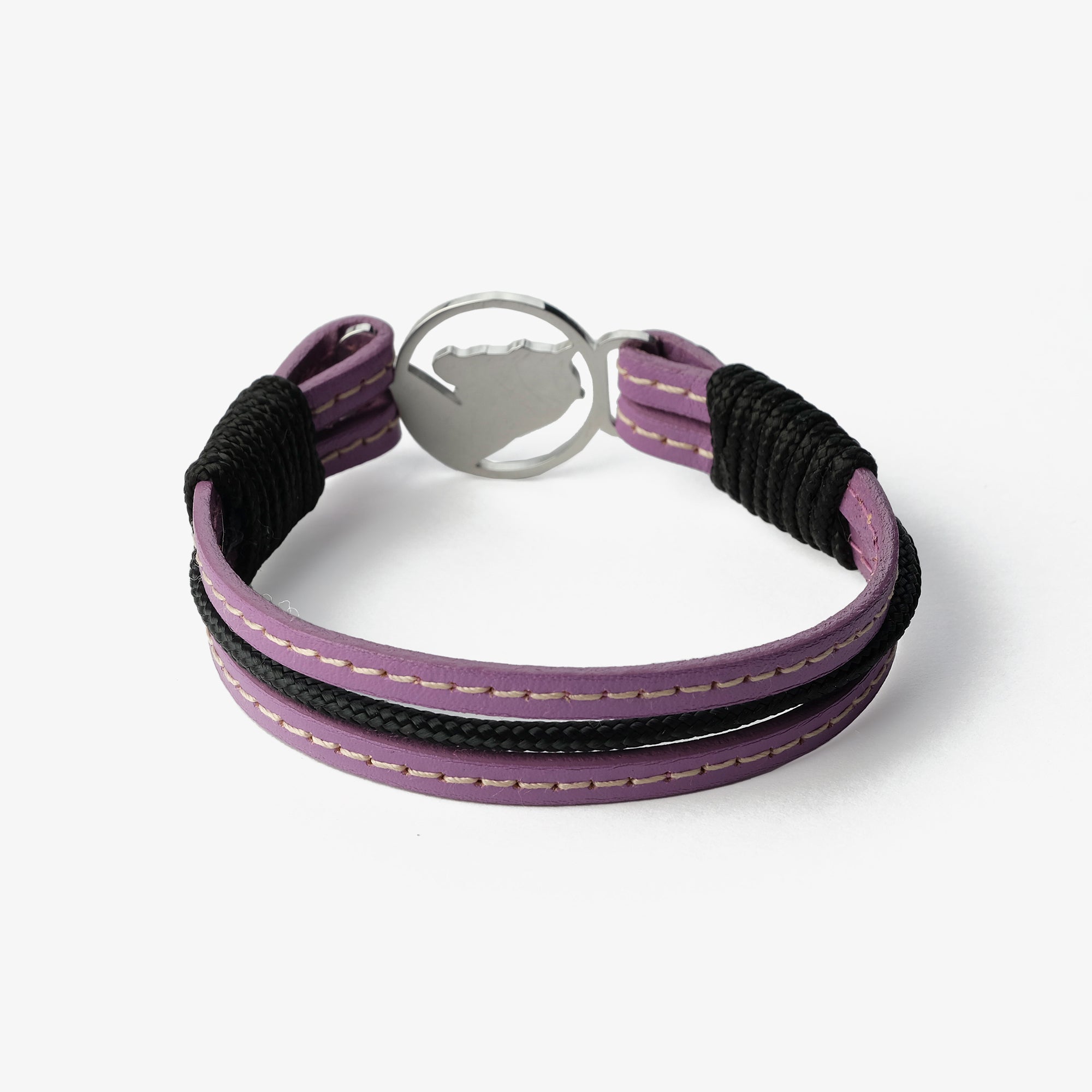 Old Skipper Lavender Mist bratara piele cal lila-negru