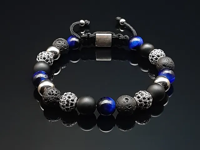 Dualstax Multicolor 2 brățară pietre 8mm reglabilă