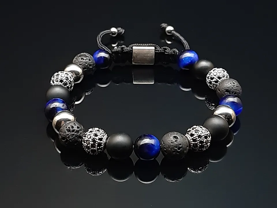 Dualstax Multicolor 2 brățară pietre 8mm reglabilă