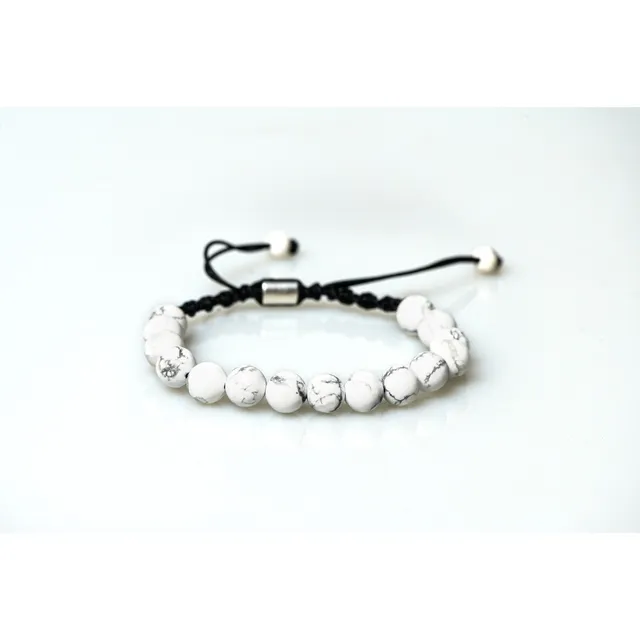 CrisFeather Whitey brățară howlit albă unisex