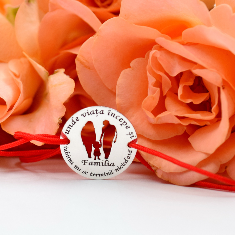 Mărgeluța din cristal Familia set 3 brățări argint 925 personalizate