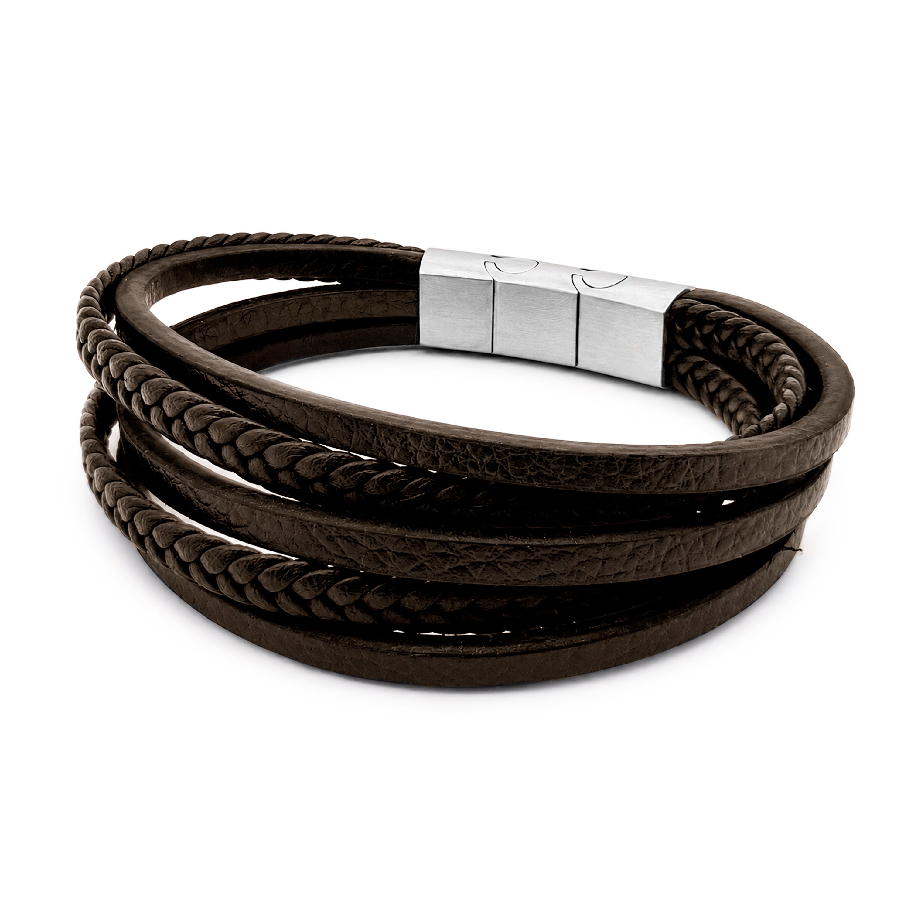 Frank 1967 Thick Multi-Strand bratara piele albastra 21 cm