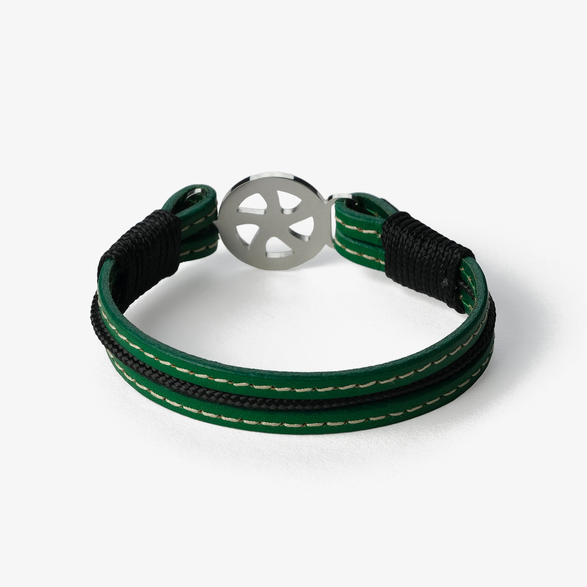 Old Skipper Green Fusion brățară piele verde timonă