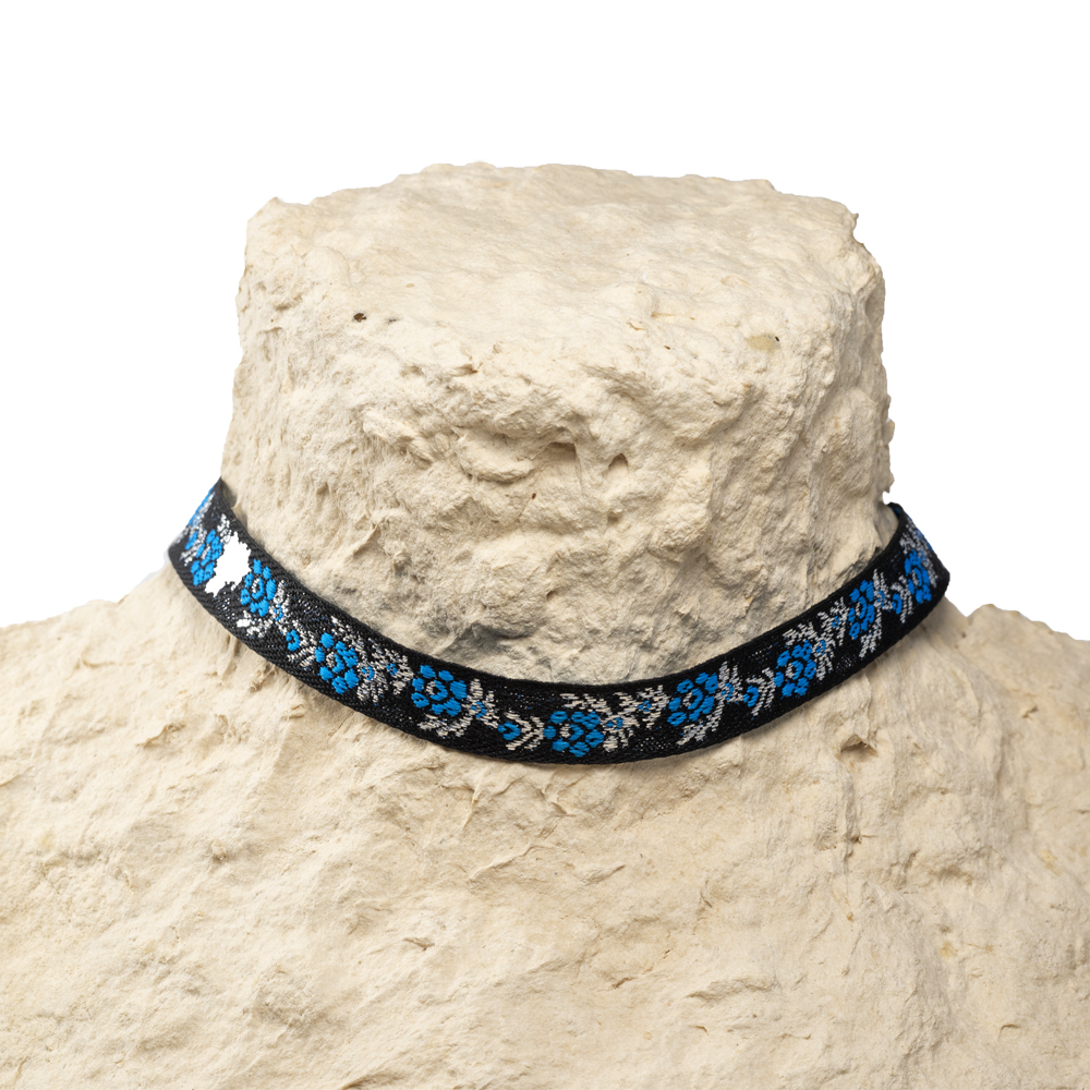 CrisFeather Accesorii Sky Chicha choker textil negru