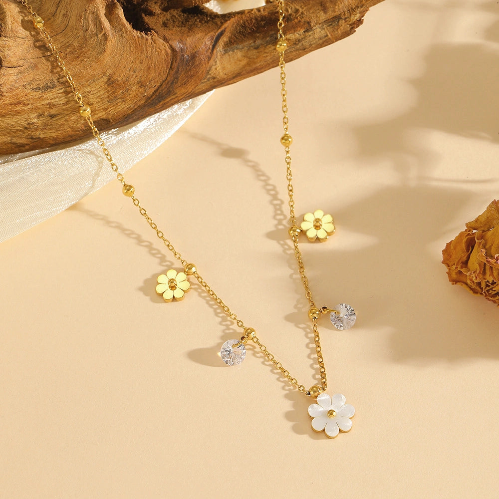 Rafini Golden Petals colier placat aur 18K 40-45 cm