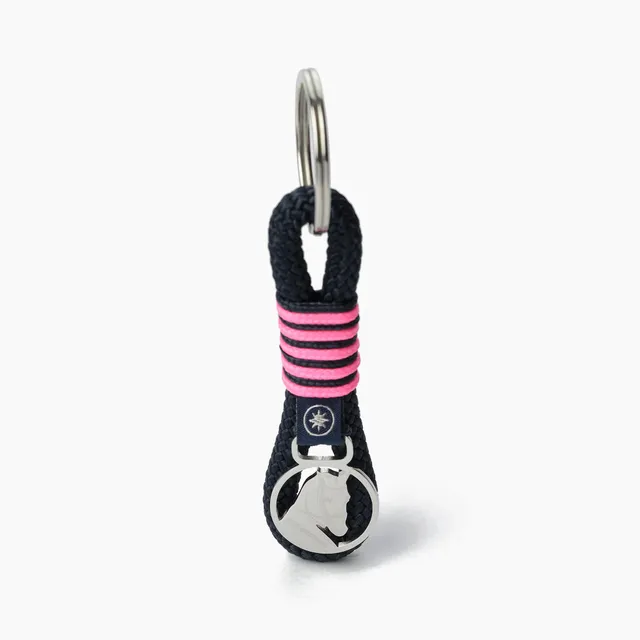 Old Skipper Pink Panther Horse breloc funie bleumarin-roz