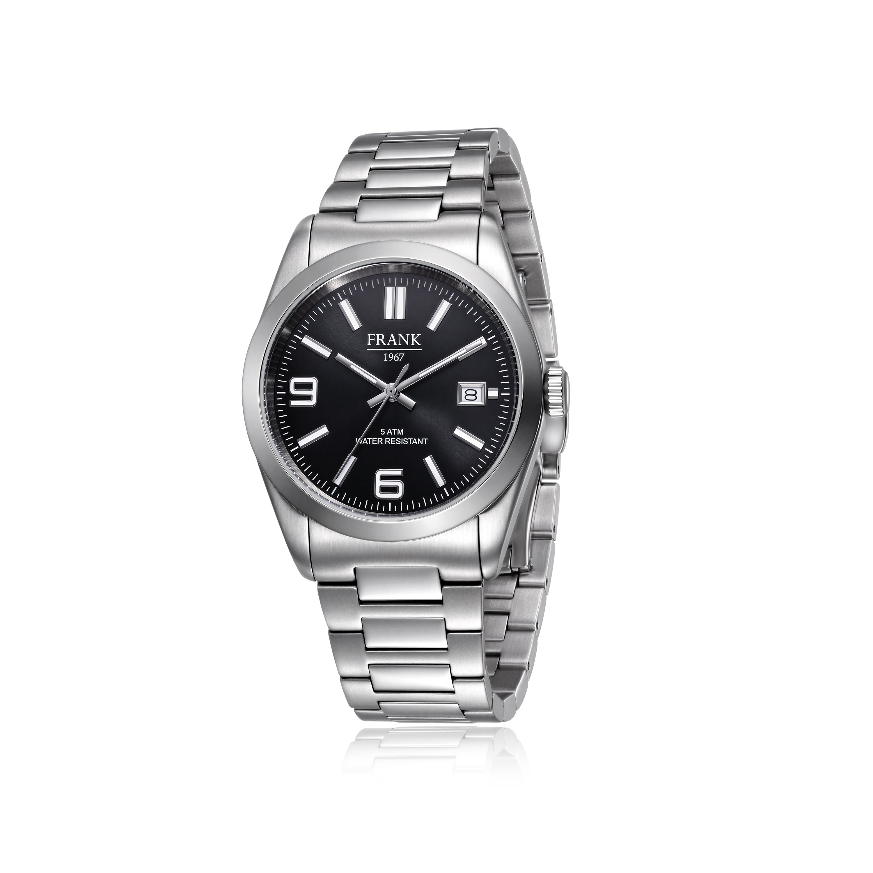 Frank 1967 Stainless Steel ceas oțel cadran verde 36mm