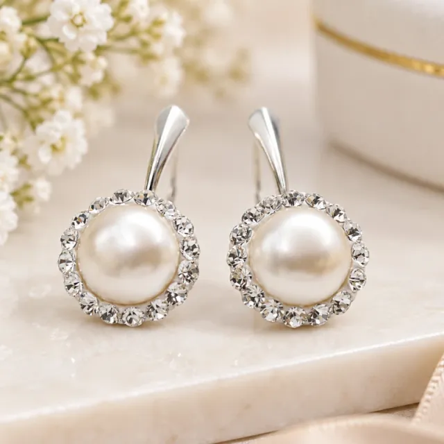 Mărgeluța din Cristal Crystal Pearl cercei argint 925 perle