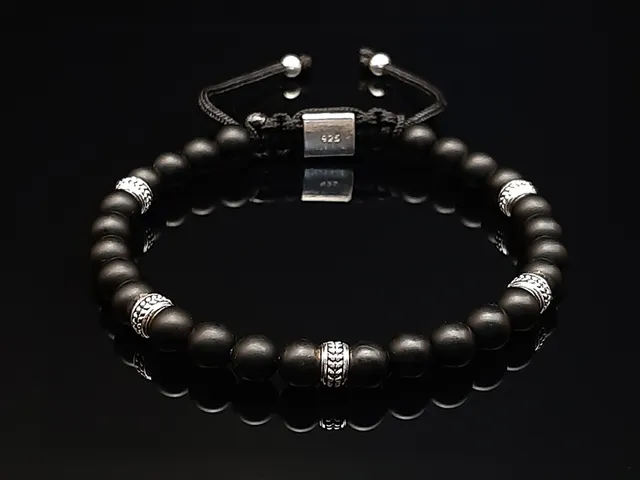 DualStax Onix Matt 6mm brățară onix mat reglabilă