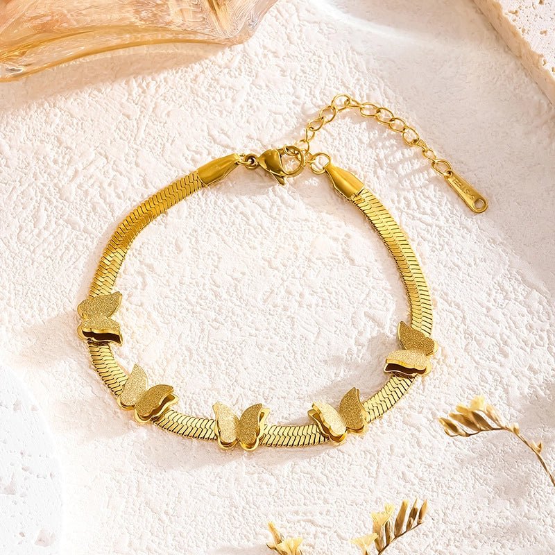 Rafini Butterfly Grace bratara aur 18K reglabila fluture