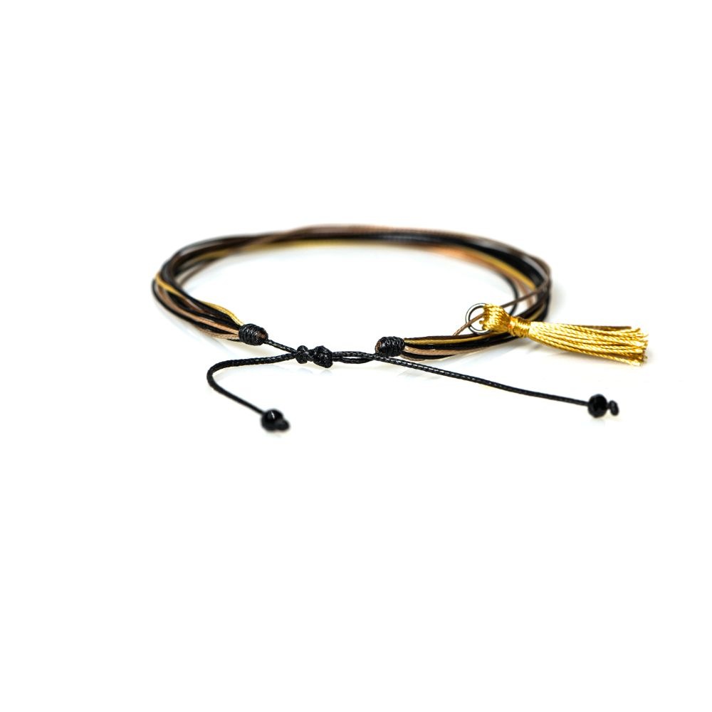 CrisFeather Caty bratara glezna negru-auriu-nude