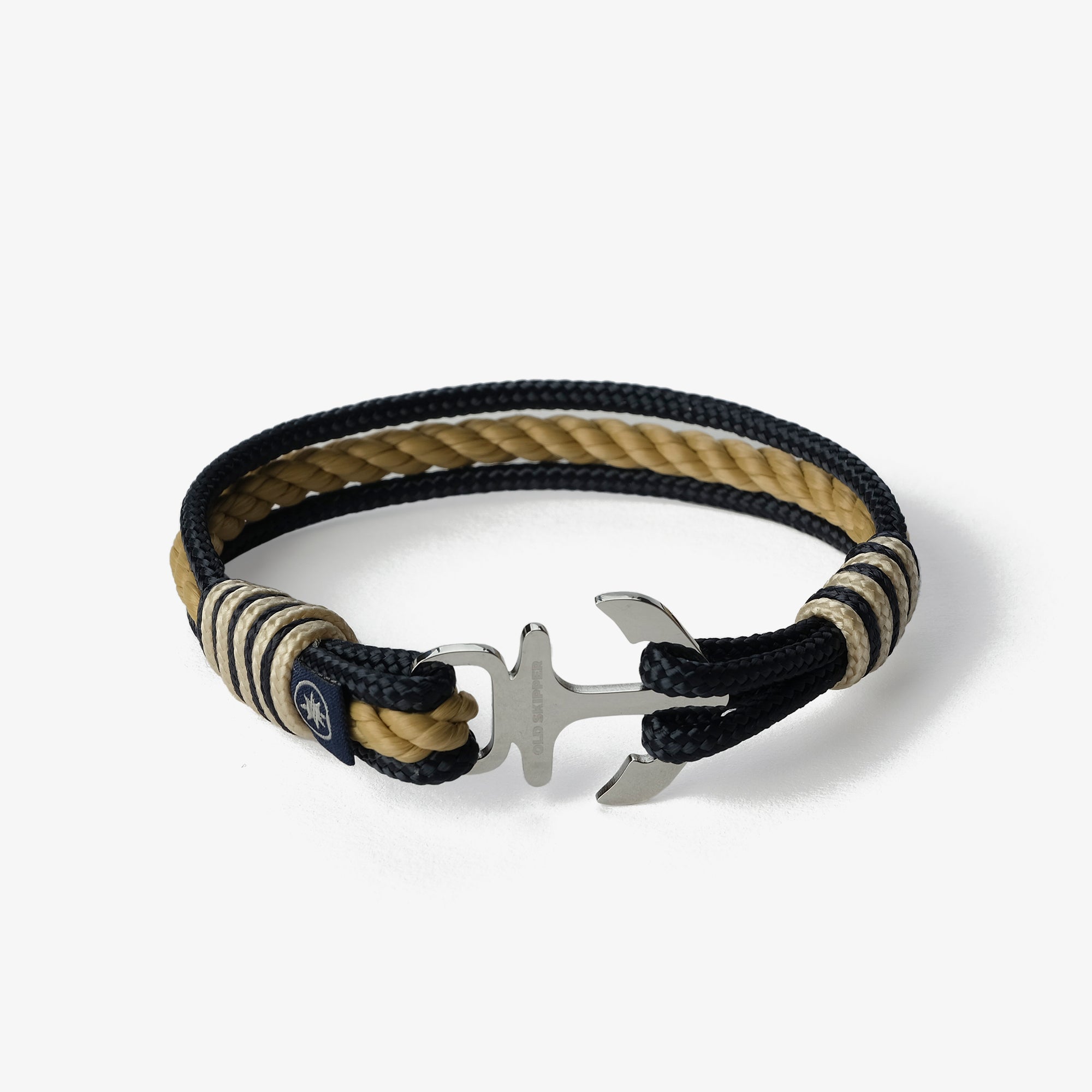 Old Skipper Sailor bratara sfoara nautica bleumarin-bej elice