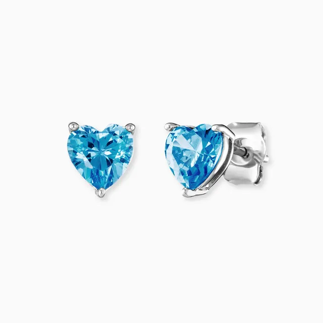 Cercei Engelsrufer Shiny inima zirconia albastru