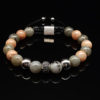 Dualstax Labradorit brățară moonstone 8mm argint