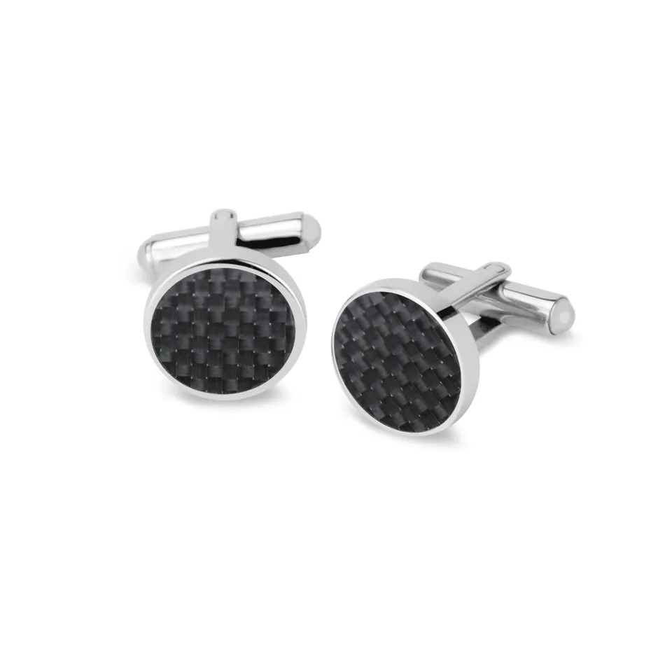 Frank 1967 Round Carbon Pattern butoni oțel carbon rotunzi