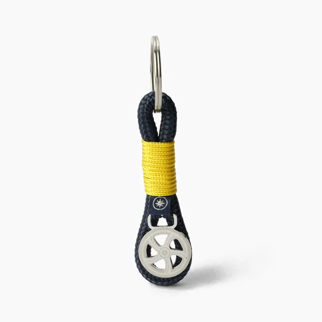 Old Skipper Yellow Knot breloc nautic bleumarin-galben