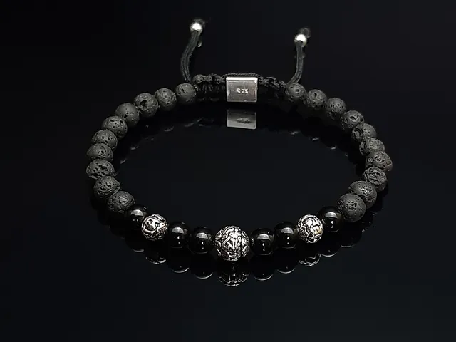 Dualstax Lava bratara barbati lava onix 6mm reglabila