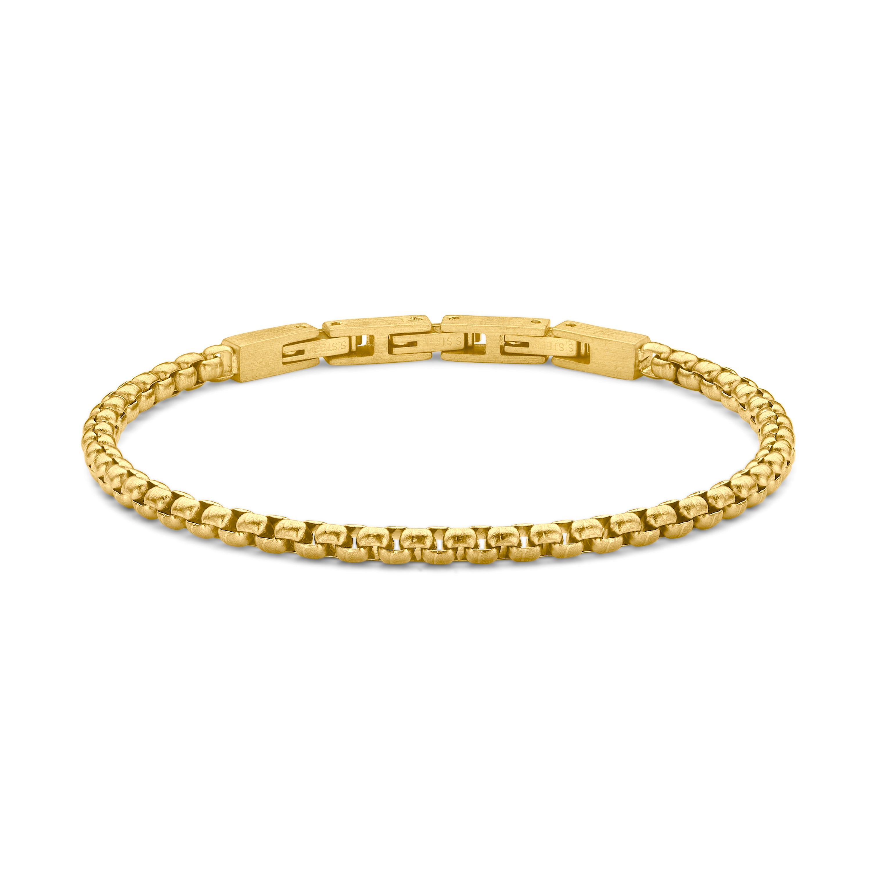 Frank 1967 Box Chain bratara lant otel argintie